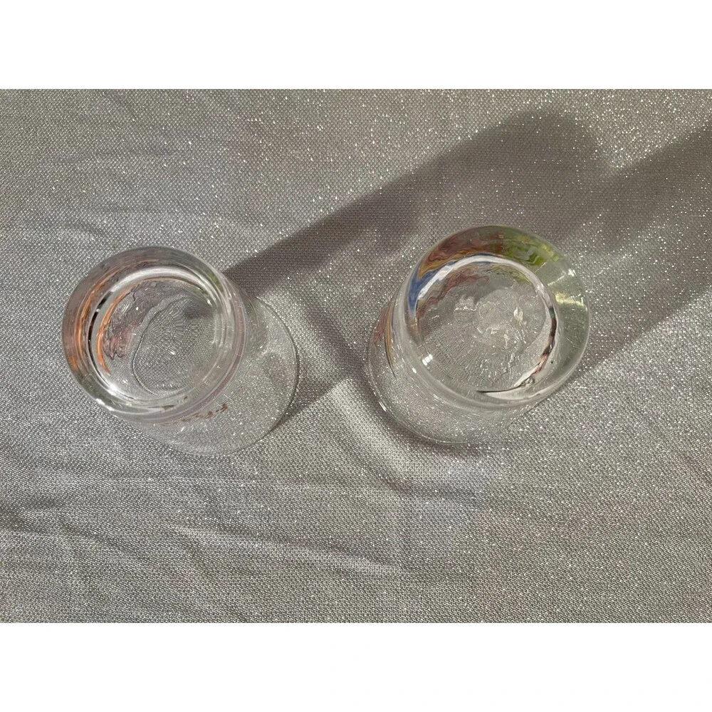 Vintage 70s Hippo Whiskey Glasses Set of Two 1970s Retro Hand Painted Hippos